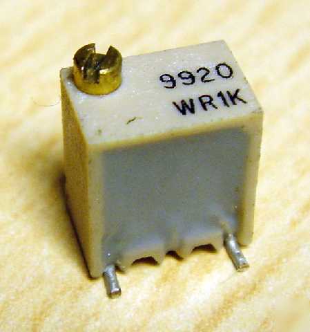 Bi 12 turn mini potentiometer linear taper 1K ohm LOT50