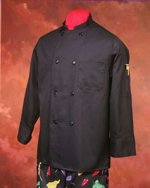 Black chef coat / jacket s, m, l, xl