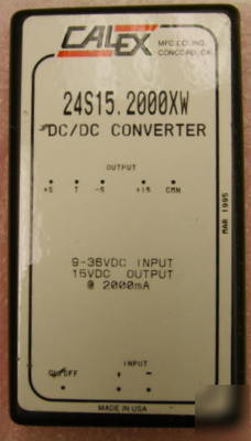 Calex 24S15 dc/dc converter 9-36 in/15 out @ 2 amps