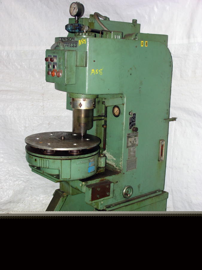 Denison c-frame hydraulic press w/rotary table 4-ton