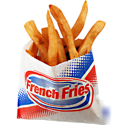 French fry bags - case of 1000 - concession fries