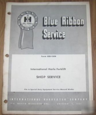 International harlo forklkift shop service manual