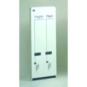 New J6-rc white enamel dispenser w/25CENT