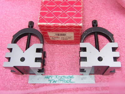 New starrett 568 v-blocks(2)w/clamps xlnt $383 when wow