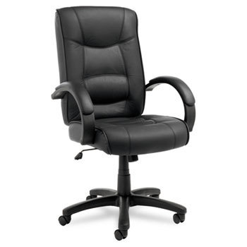 New strada series high back tilt chair black leather 