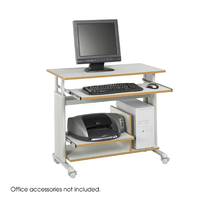 Safco muv mini tower mobile office workstation gray
