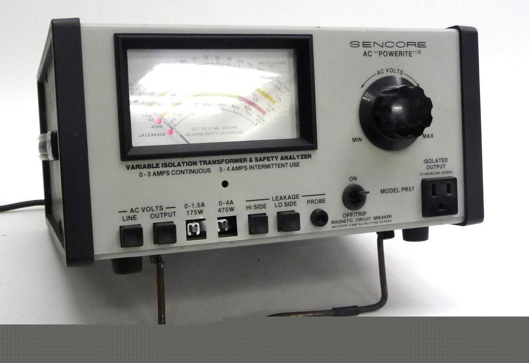 Sencore PR57 ac powerite isolation transformer analyzer