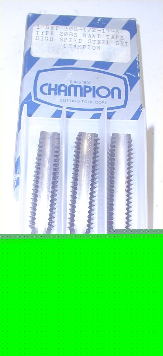 Champion high speed steel hand tap set 302- 1/2 -13-s