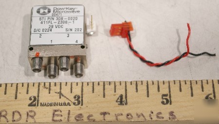 2 dow-key 411FL microwave transfer relay sma DC4GHZ 28V