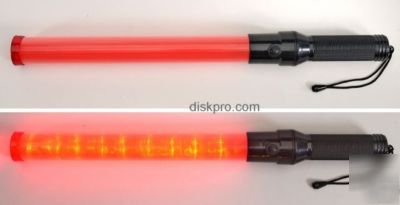 5-pcs traffic baton light, 9 red led 21