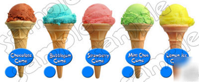 Ice cream van / truck individual flavoured sticker