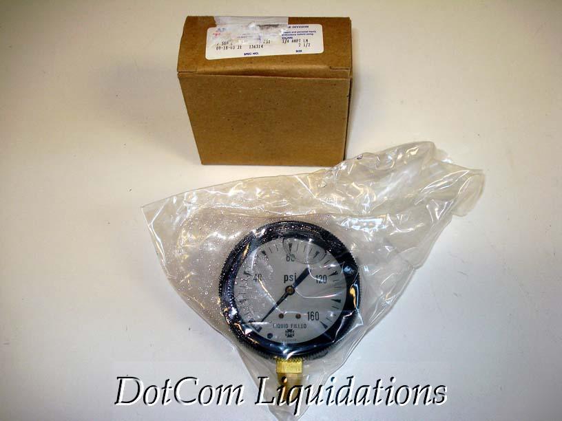 New ametek 160 psi fluid filled pressure gauge 136314 * *