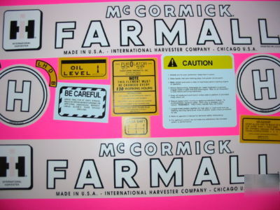 New decal set international harvester (h) 12 total n p.