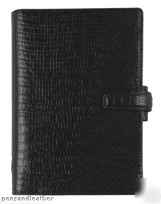 New filofax topaz leather A5 organizer black $145