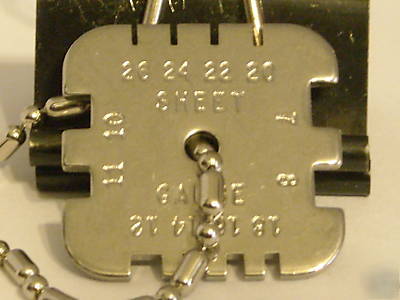 New key chain sheet metal gauge for galvanized metal 