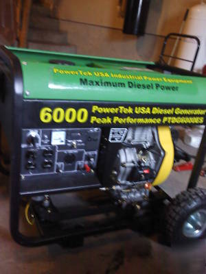 New power tek usa 6000 watt diesel generator 