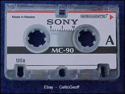 New sony mc-90 microcassetteâ„¢.