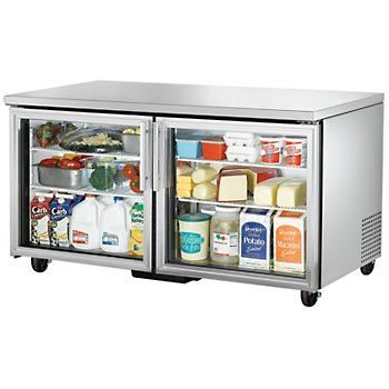 True tuc-60G undercounter refrigerator glass doors 60
