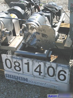 Used: tri clover rotary positive displacement pump, mod