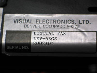 Visual electronics lmv-63CS led display digital-fax