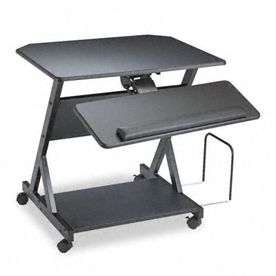 Z-25 ergonomic workcenter black laminate top
