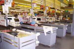 Motorized checkout counter express electric liquidation