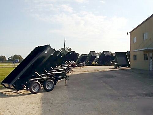 New 2010 7'X16' texas pride dump trailer 21K gvwr 