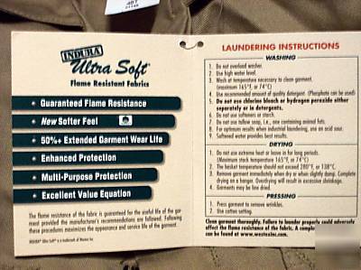 New indura coveralls - w/ tags - flame resistant - 48 t
