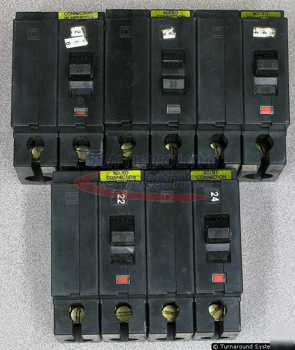 Square d EHB24020 circuit breakers, 20 amp, lots of 5