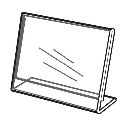 Acrylic slanted counter sign display holder 7 x 5