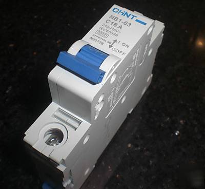 Chint miniature circuit breaker 1 pole type c, 16A