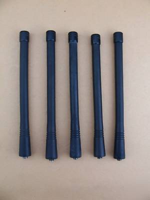 Five motorola vhf portable whip antennas