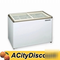 12.6 cu.ft mobile freezer merchandiser w flat glass top