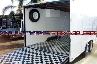 2009 enclosed motorcycle atv car hauler quad trailer