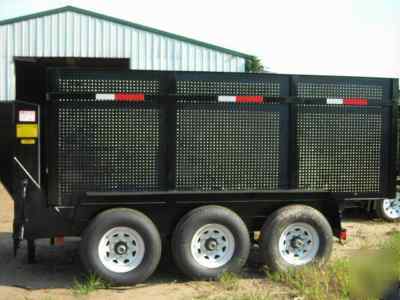 2010 7 X14 x 4 gooseneck 21 k dump trailer, 10 k lift