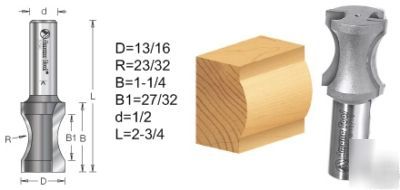 Amana convex edging router bits 13/16 diameter