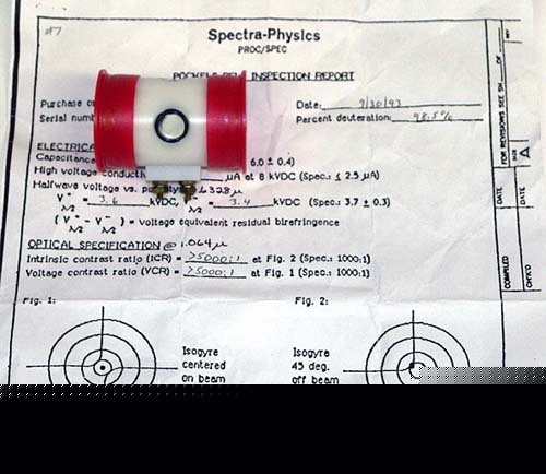 New inrad pockels cell laser q-switch spectra physics