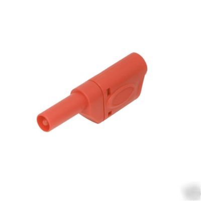 Single pole 4MM shrouded stackable banana plug black X1