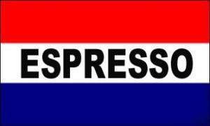 Three 3' x 5' espresso flag/banners