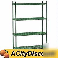 Titan green epoxy wire shelving unit 18 x 60 x 74