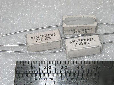 0.15 ohm 10% @ 5 watt wire wound resistors (30 pcs) 