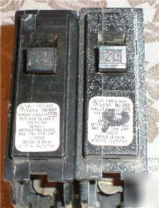 2 type hom square d circuit brker 20 amp 15 amp 1 pole