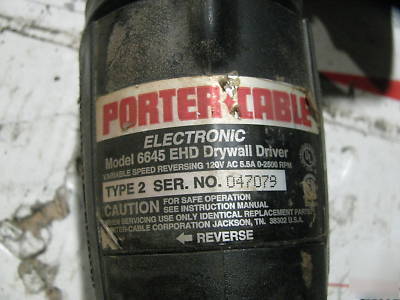 Automatic porter cable mdl 6645 drywall screw driver 