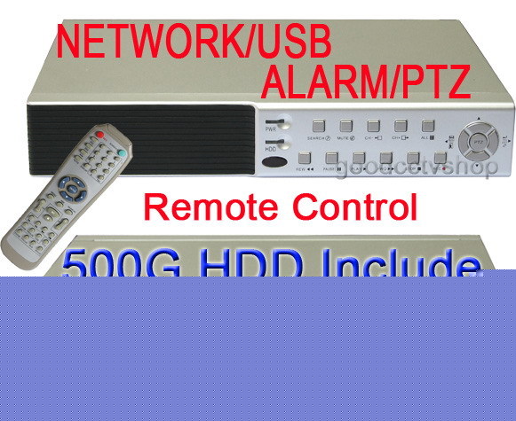 Cctv 9CH 500G hdd dvr support network/USB2.0/ptz/alarm