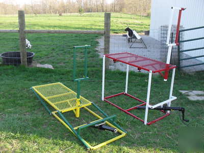 Goat sheep fitting milking hoof trimming stand lift 32