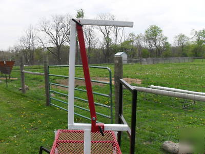 Goat sheep fitting milking hoof trimming stand lift 32