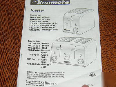 Kenmore elite 4 large long slice toaster 2 controls