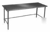 New - deluxe wrk tbl 30X72 - w/flatop & galv base
