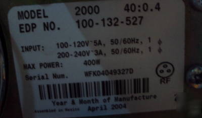 Branson 2000 2000EA ultrasonic assembly systems 40:0.4 