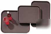 Cambro rectangular black polytread tray |2 dz|